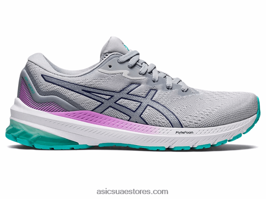 Asics الجليدي الرمادي / الغطس الأزرق GT-1000 11 2N24DJ2987