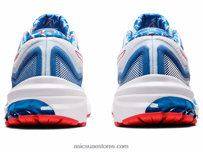 Asics أبيض / أحمر كهربائي GT-1000 11 2N24DJ3210