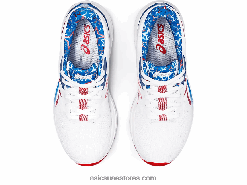 Asics أبيض / أحمر كهربائي GT-1000 11 2N24DJ3210