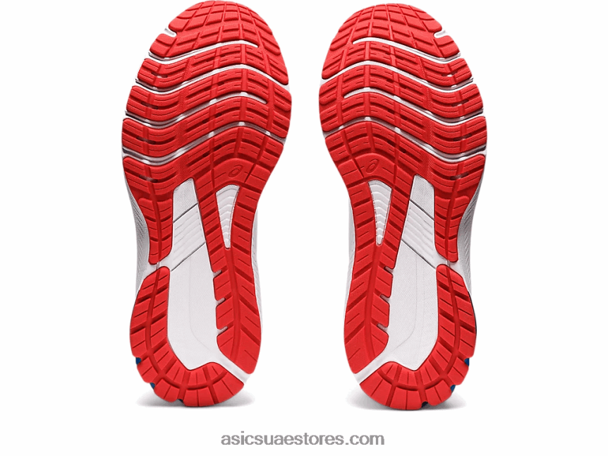 Asics أبيض / أحمر كهربائي GT-1000 11 2N24DJ3210