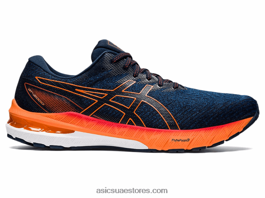 Asics ماكو الأزرق / البرتقالي المذهل GT-2000 10 2N24DJ1474