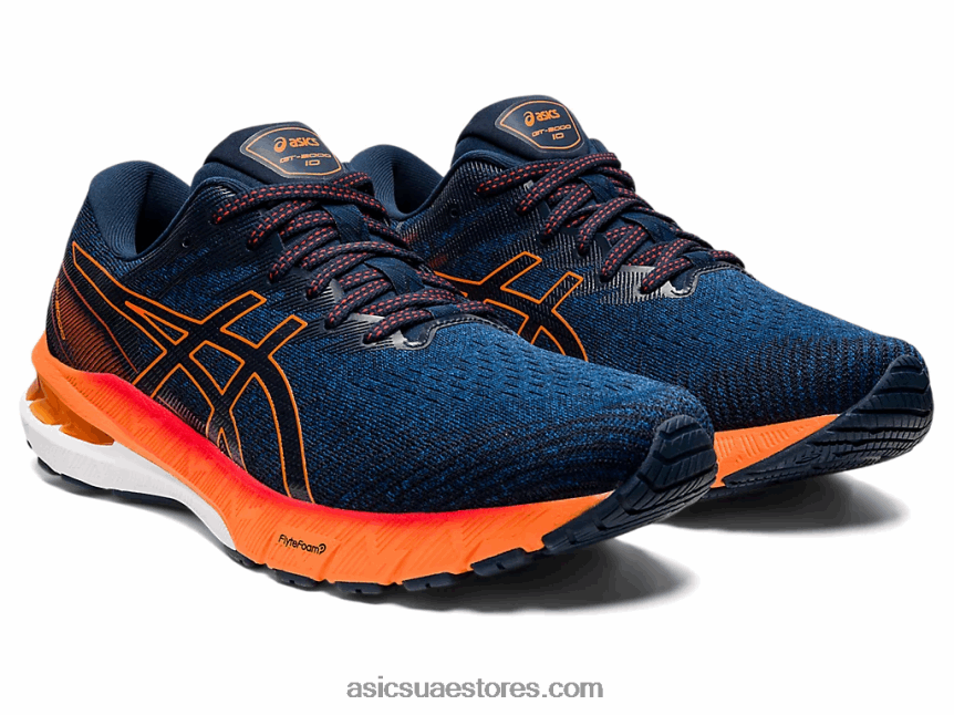 Asics ماكو الأزرق / البرتقالي المذهل GT-2000 10 2N24DJ1474