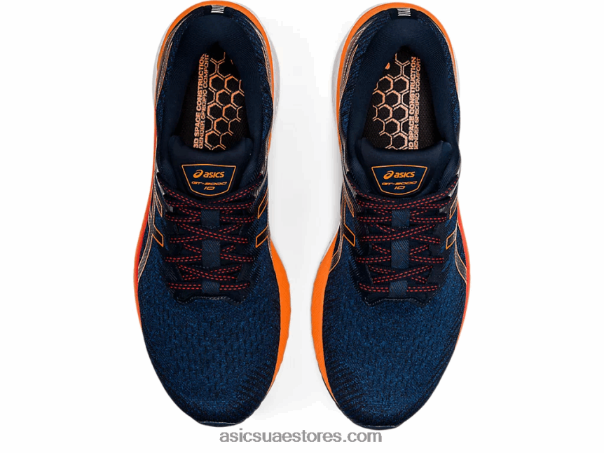 Asics ماكو الأزرق / البرتقالي المذهل GT-2000 10 2N24DJ1474