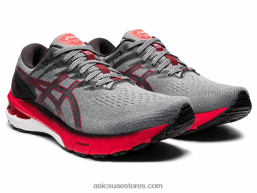 Asics منتصف رمادي / أحمر كهربائي GT-2000 10 2N24DJ1646