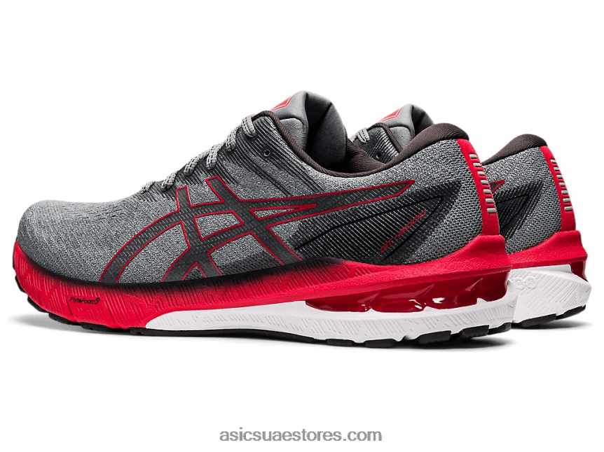 Asics منتصف رمادي / أحمر كهربائي GT-2000 10 2N24DJ1646