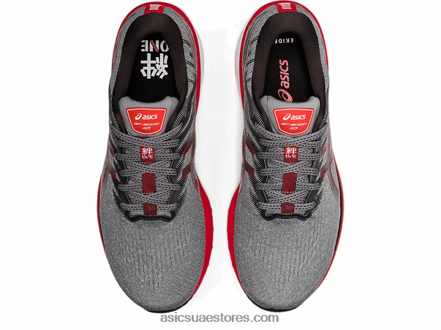 Asics منتصف رمادي / أحمر كهربائي GT-2000 10 2N24DJ1646