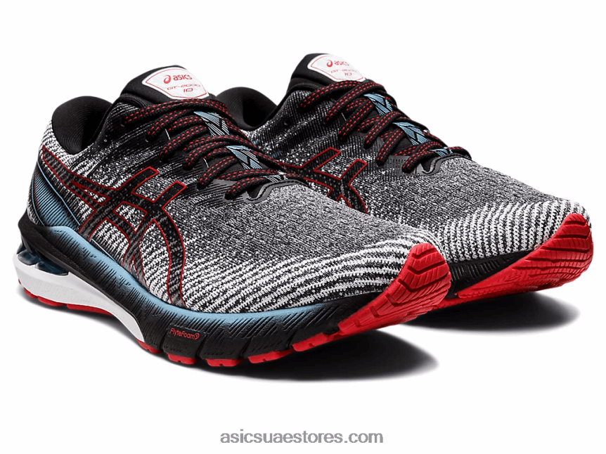 Asics أسود / أحمر سرعة GT-2000 10 2N24DJ1858