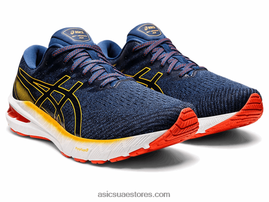 Asics أزرق منتصف الليل / الحمضيات GT-2000 10 2N24DJ602