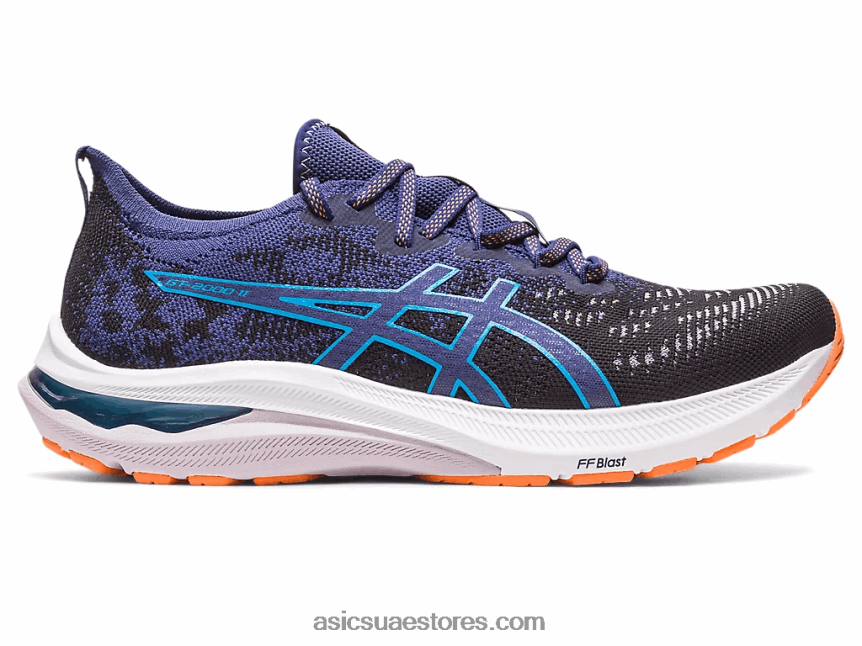 Asics أسود / أزرق نيلي GT-2000 11 عضو الكنيست متماسكة 2N24DJ117