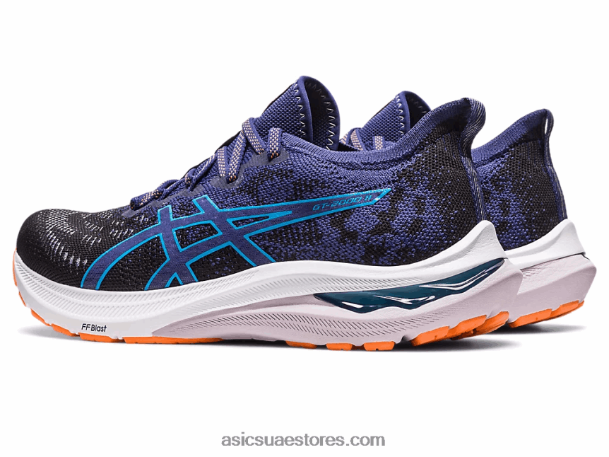 Asics أسود / أزرق نيلي GT-2000 11 عضو الكنيست متماسكة 2N24DJ117
