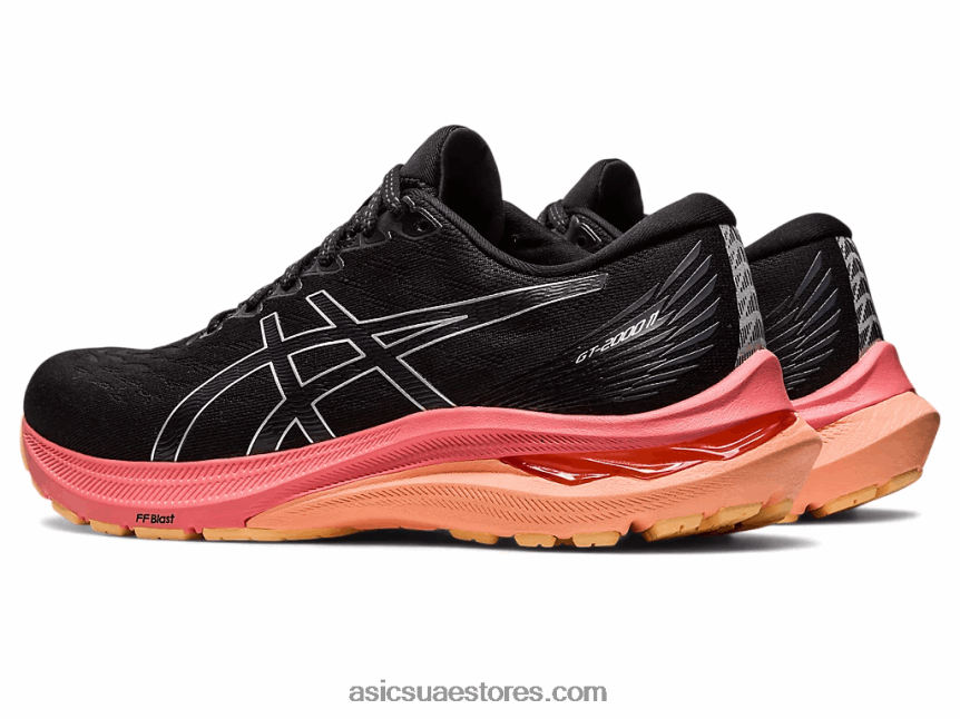 Asics أسود / فضي نقي GT-2000 11 عريض 2N24DJ2668
