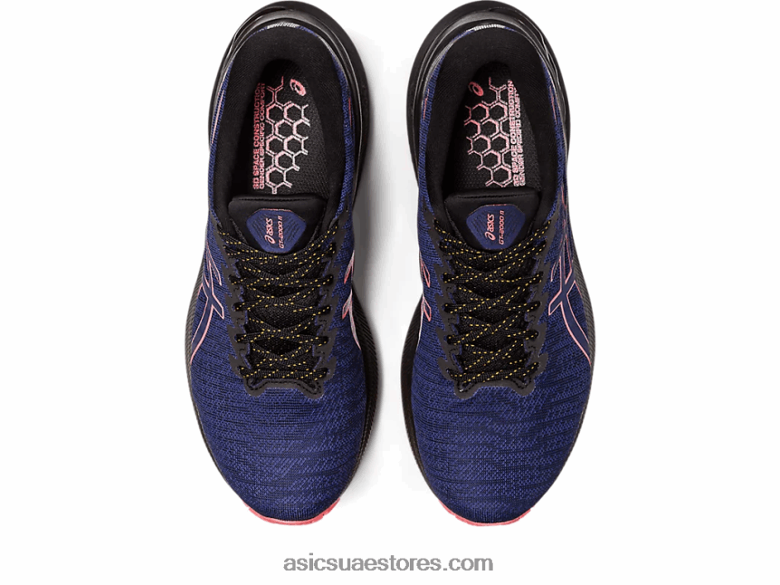 Asics أسود / أزرق نيلي GT-2000 11 جي تي اكس 2N24DJ2671