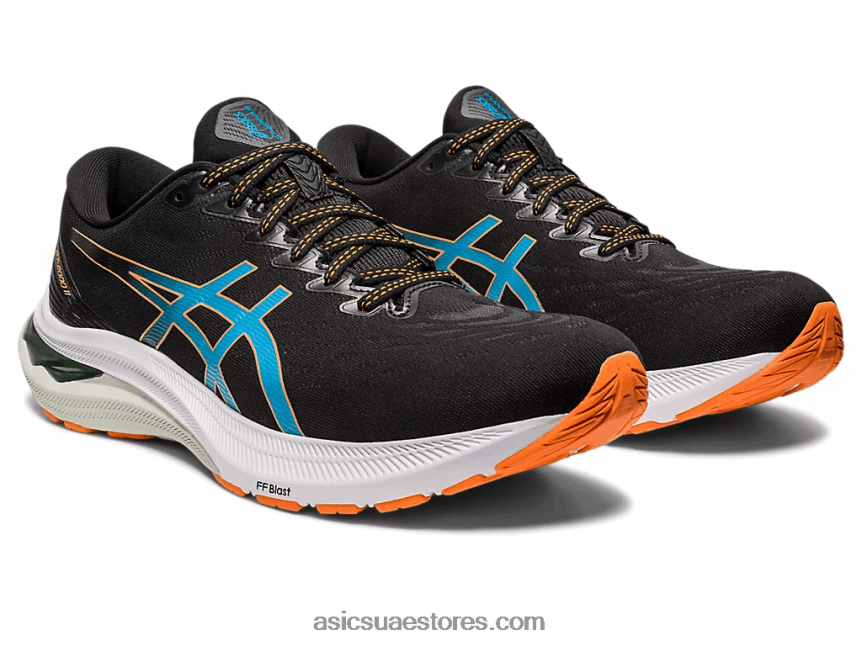 Asics أسود / شمس خوخ GT-2000 11 عريض 2N24DJ677