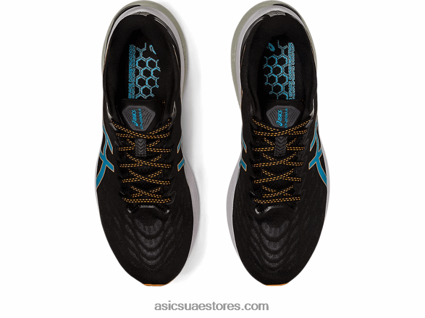 Asics أسود / شمس خوخ GT-2000 11 عريض 2N24DJ677