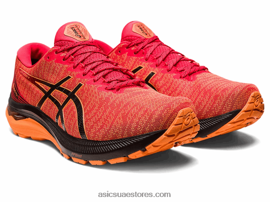 Asics أحمر كهربائي / أسود GT-2000 11 جي تي اكس 2N24DJ685