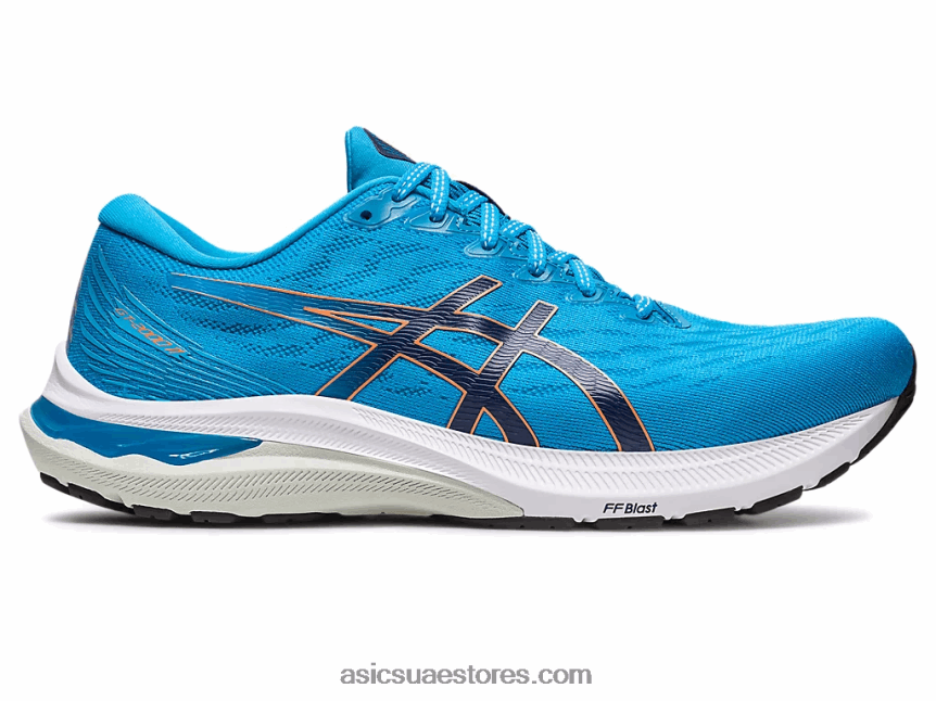 Asics أزرق الجزيرة / أزرق نيلي GT-2000 11 عريض 2N24DJ688
