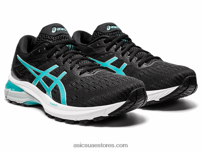 Asics أسود / سماوي تكنو GT-2000 9 2N24DJ4125