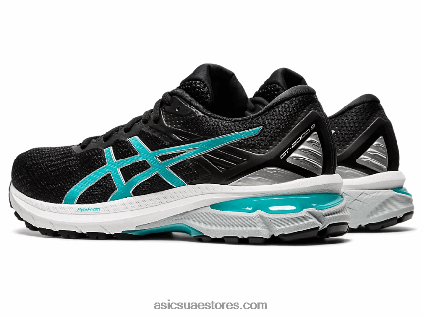 Asics أسود / سماوي تكنو GT-2000 9 2N24DJ4125