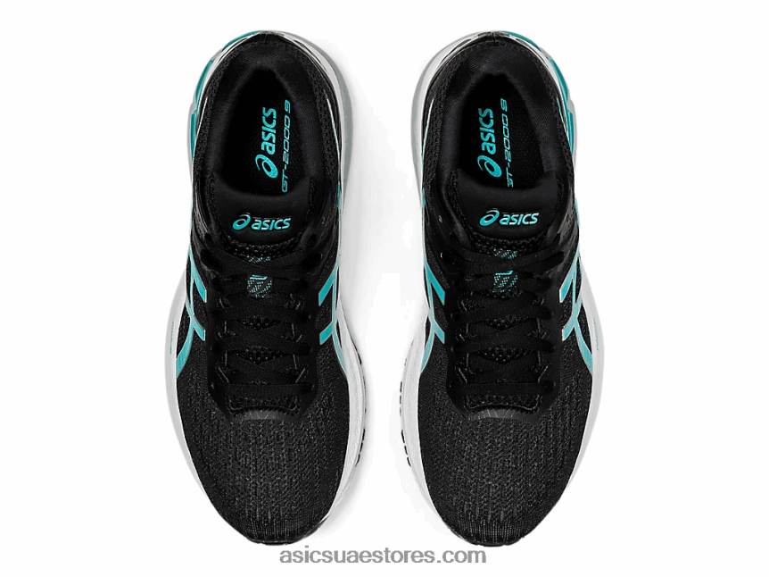 Asics أسود / سماوي تكنو GT-2000 9 2N24DJ4125