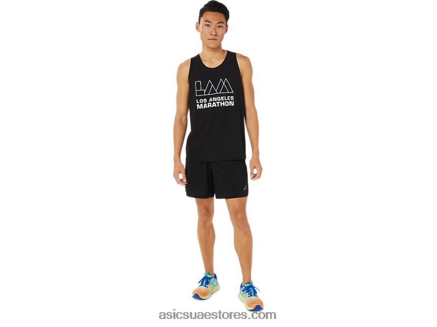 Asics أسود الأداء قميص رجالي لام جاهز II 2N24DJ1617