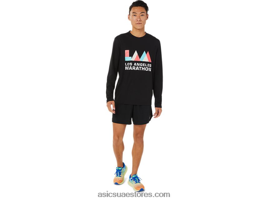 Asics أسود الأداء طقم لام جاهز II للرجال بأكمام طويلة 2N24DJ1638