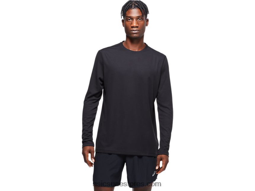 Asics أسود الأداء مجموعة جاهزة II للرجال بأكمام طويلة 2N24DJ842