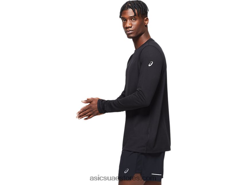 Asics أسود الأداء مجموعة جاهزة II للرجال بأكمام طويلة 2N24DJ842