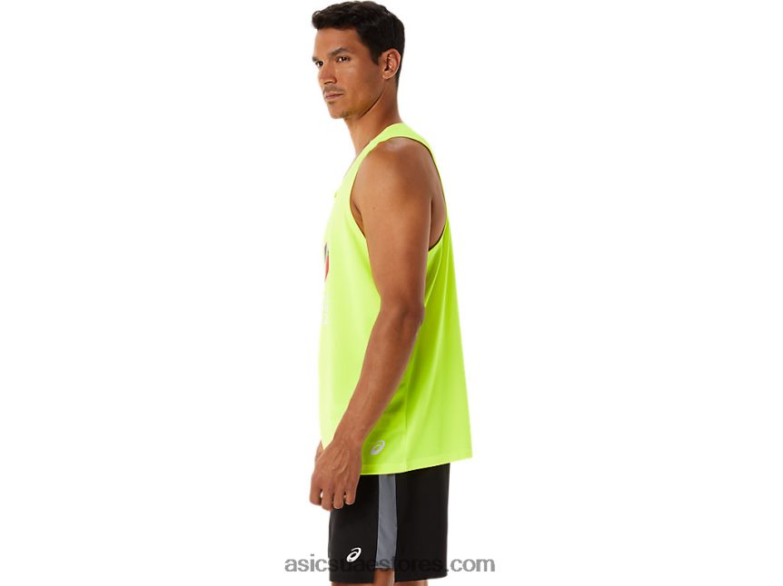 Asics السلامة الصفراء طقم ملابس جاهزة للرجال II قميص رجالي wch 2N24DJ1290