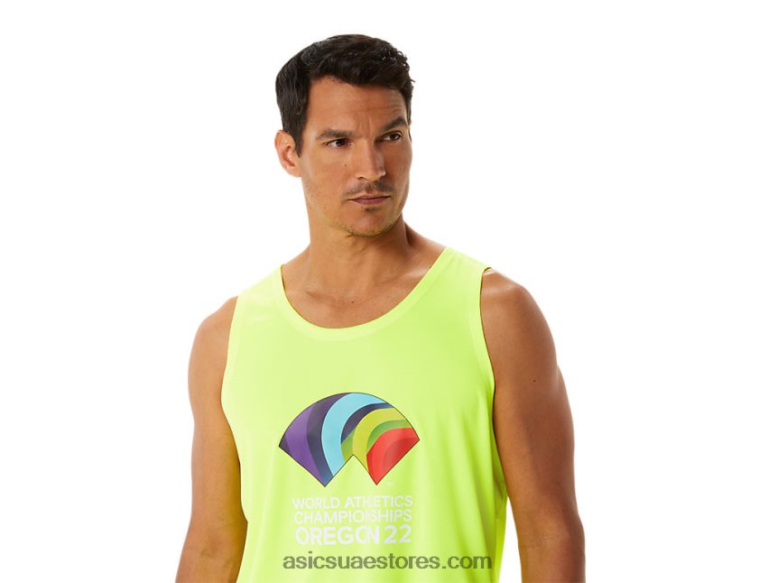 Asics السلامة الصفراء طقم ملابس جاهزة للرجال II قميص رجالي wch 2N24DJ1290