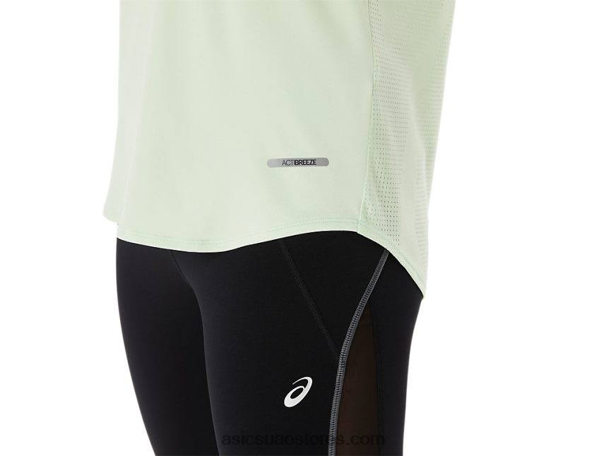Asics همسة الخضراء المرأة بلا أكمام actibreeze 2N24DJ2284