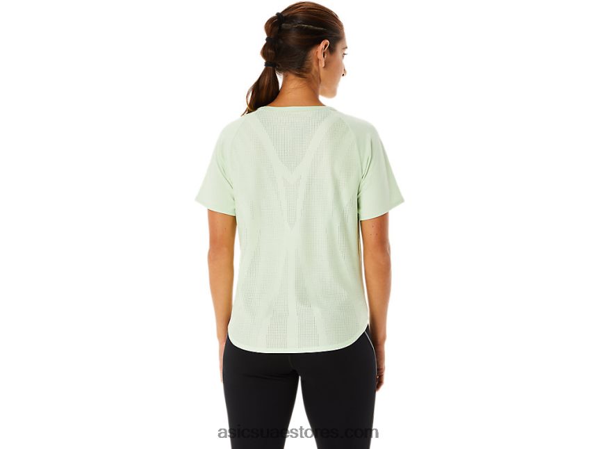 Asics همسة الخضراء المرأة قصيرة الأكمام actibreeze 2N24DJ2326