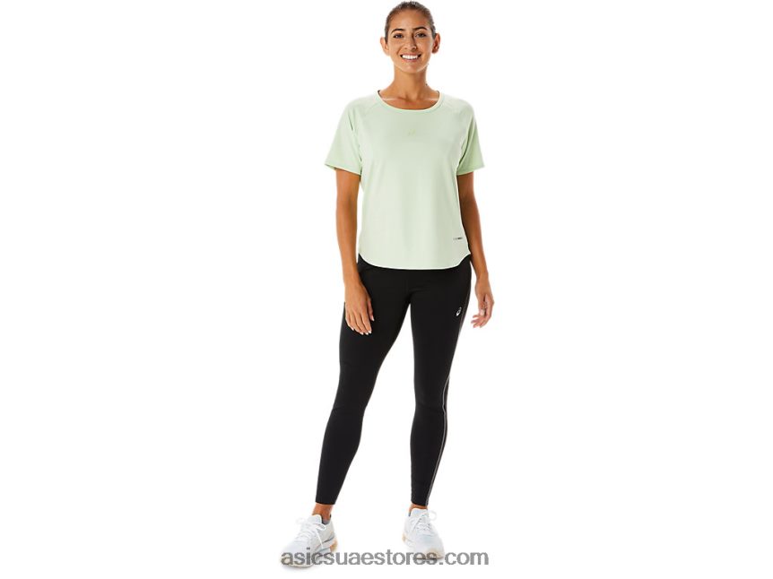 Asics همسة الخضراء المرأة قصيرة الأكمام actibreeze 2N24DJ2326
