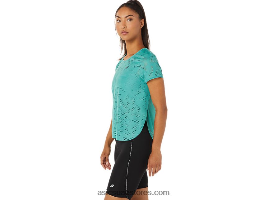 Asics حكيم المرأة قصيرة الأكمام actibreeze تهوية أعلى 2N24DJ3255