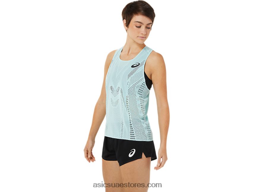 Asics أزرق واضح المرأة القميص actibreeze 2N24DJ3348