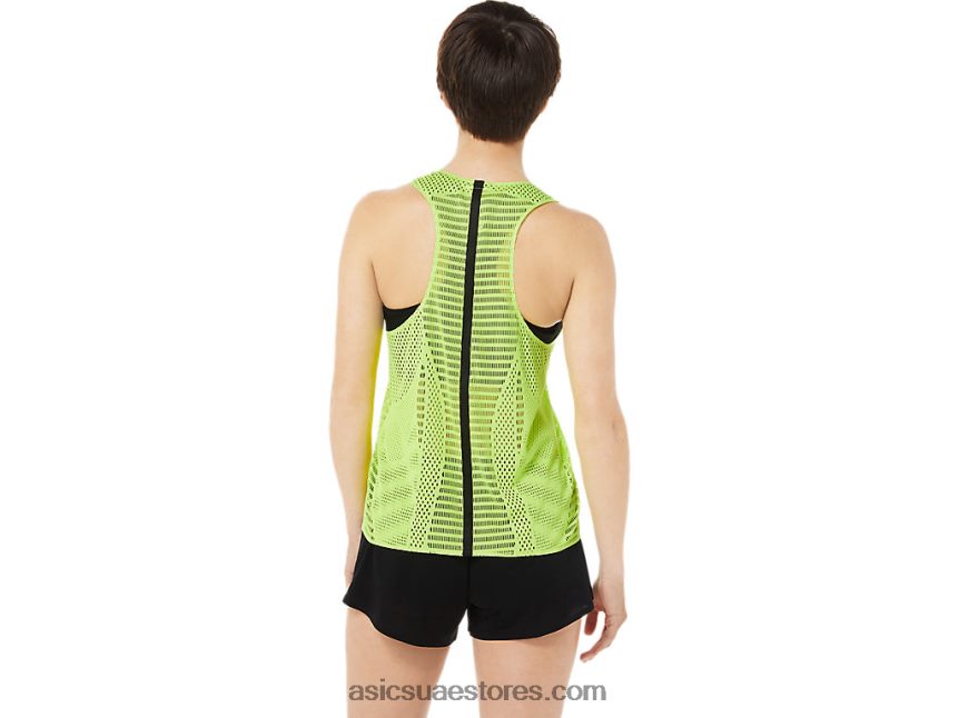 Asics الخطر الأخضر المرأة القميص actibreeze 2N24DJ3350