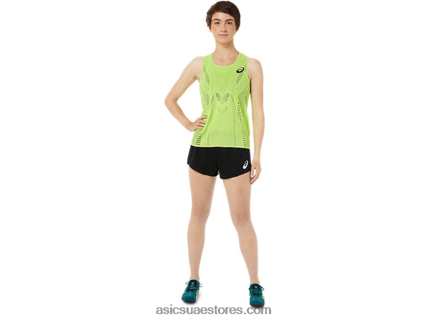 Asics الخطر الأخضر المرأة القميص actibreeze 2N24DJ3350
