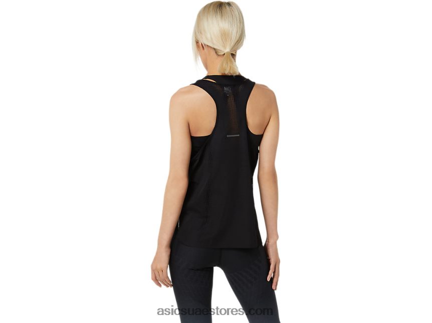 Asics أسود الأداء تهوية خزان actibreeze للمرأة 2N24DJ3449