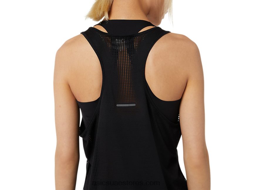 Asics أسود الأداء تهوية خزان actibreeze للمرأة 2N24DJ3449