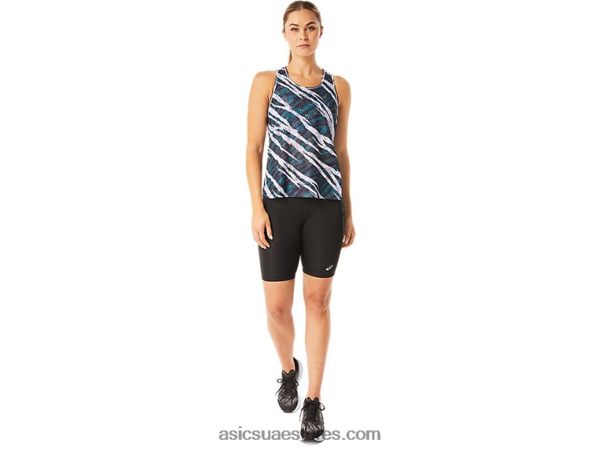 Asics الظل الليلي / الصنوبر المخملي تهوية المرأة خزان actibreeze aop 2N24DJ3072