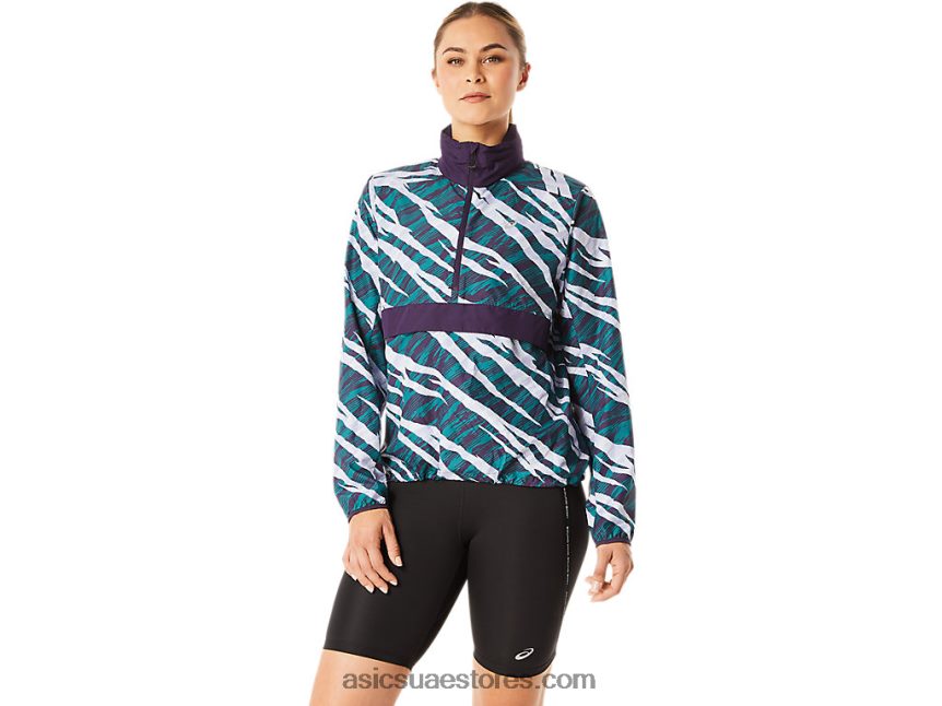 Asics الظل الليلي / الصنوبر المخملي المرأة البرية كامو anorak 2N24DJ3071