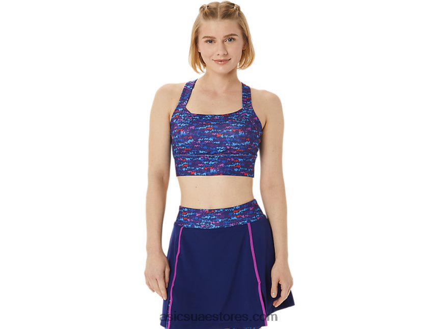 Asics نحى التنس اليابان aop السحلبية حمالة صدر نسائية جديدة قوية 92 مطبوعة 2N24DJ3007