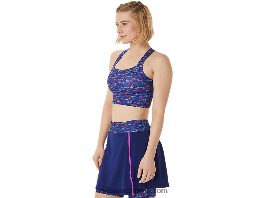 Asics نحى التنس اليابان aop السحلبية حمالة صدر نسائية جديدة قوية 92 مطبوعة 2N24DJ3007