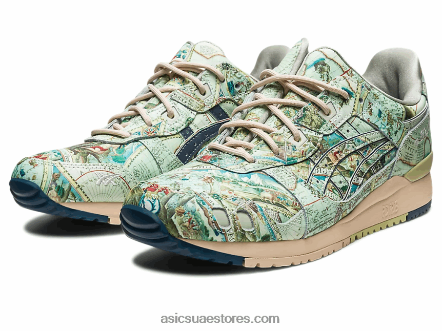 Asics الجليد الأخضر / منتصف الليل الأزرق atmos x gel-lyte iii og 2N24DJ570