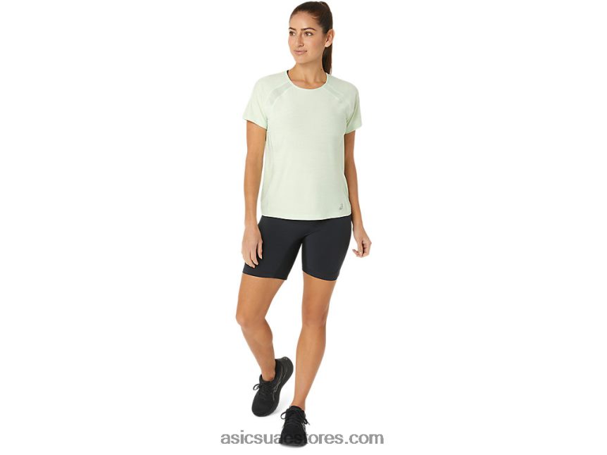 Asics همسة الخضراء c110 المرأة قصيرة الأكمام pr lyte أعلى 2N24DJ2173