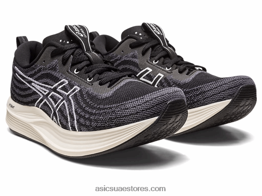 Asics أسود / أبيض سرعة evoride واسعة 2N24DJ2573
