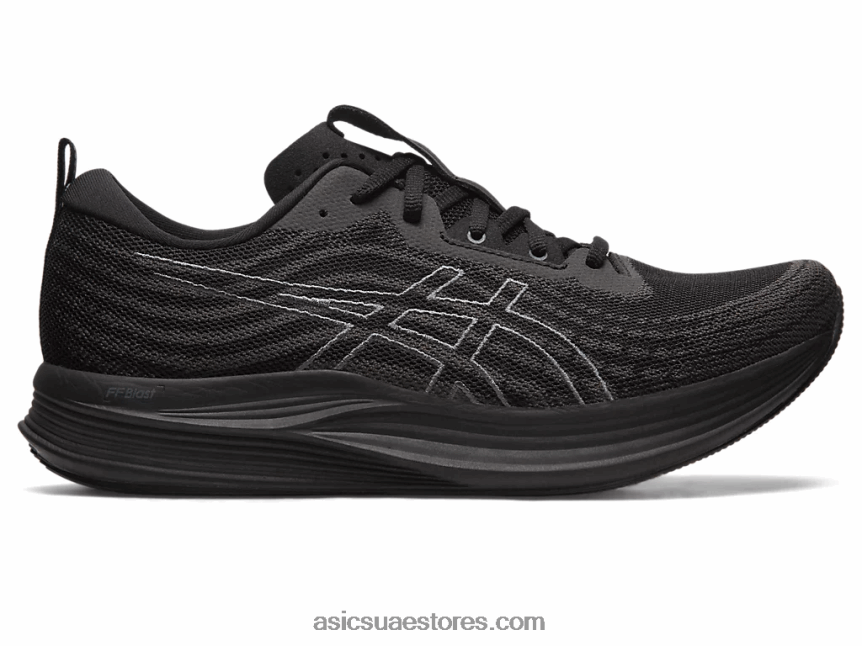 Asics أسود / رمادي الناقل سرعة evoride واسعة 2N24DJ503