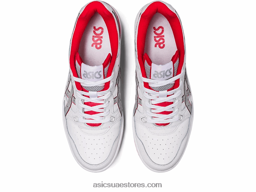 Asics أبيض / أحمر كلاسيكي ex89 2N24DJ149