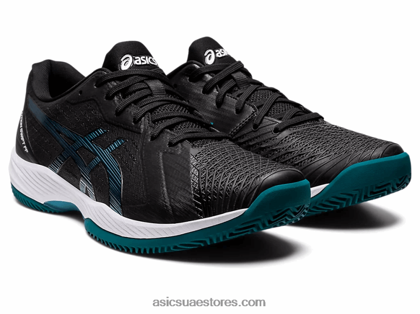 Asics أسود / صنوبر ضبابي حل سريع ff الطين 2N24DJ1204