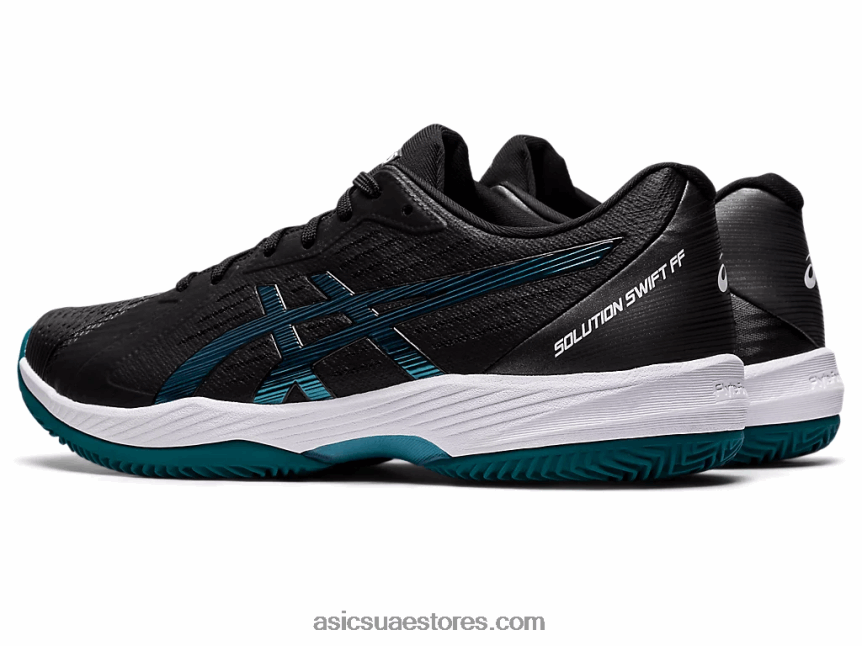 Asics أسود / صنوبر ضبابي حل سريع ff الطين 2N24DJ1204