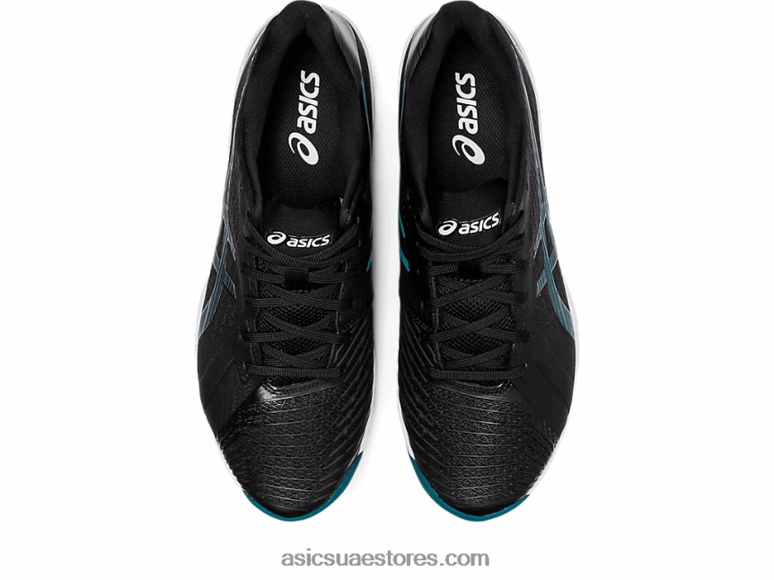 Asics أسود / صنوبر ضبابي حل سريع ff الطين 2N24DJ1204
